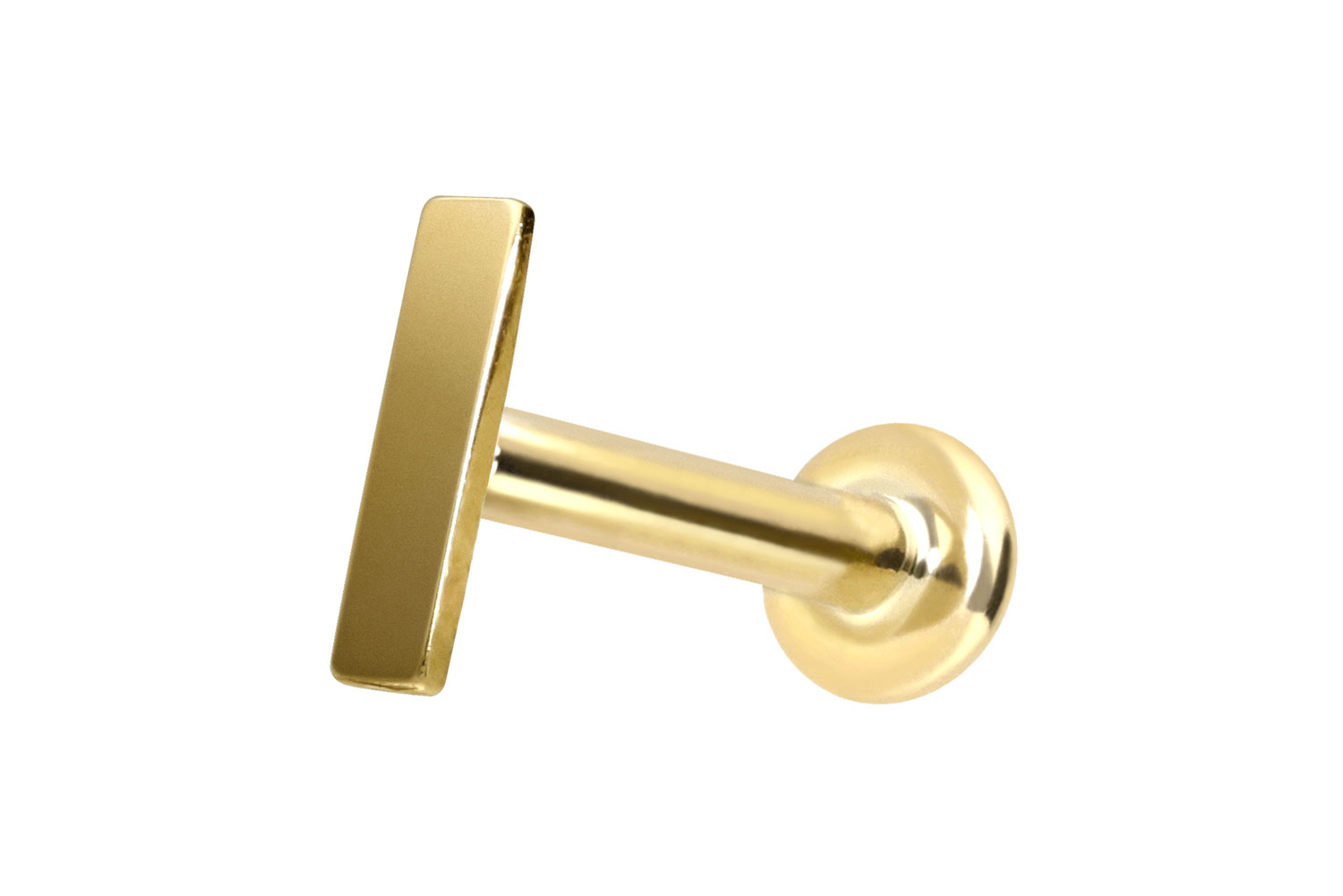 14 Karat Gold Labret Piercing mit Push Fit BALKEN